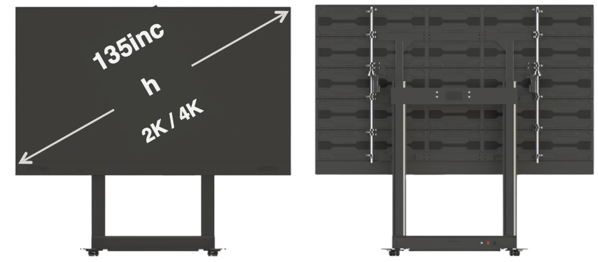 AIO 135인치 2K/4K 정면 및 후면 뷰